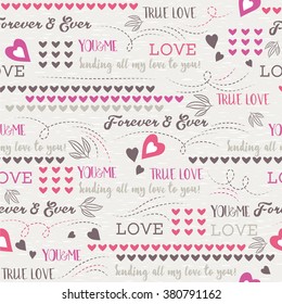 Grey background with  red valentine heart and wishes text,  vector illustration
