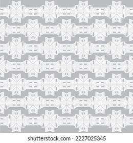grey background with repeated abstract tribe for fabric and etc