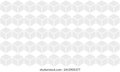 Grey background with rhombus and cubes