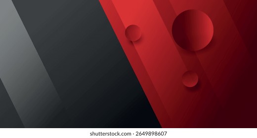 Grey Background with Shapes Composition Red Gradient, Perfect for Modern Presentations, Wallpapers, Brochures, and Posters, Creative Projects and Marketing