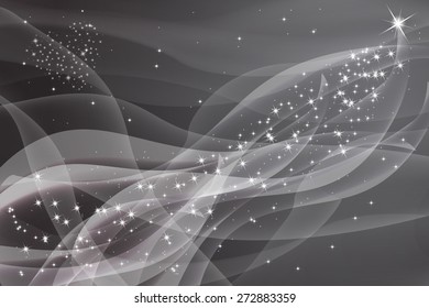 Grey background with stars.