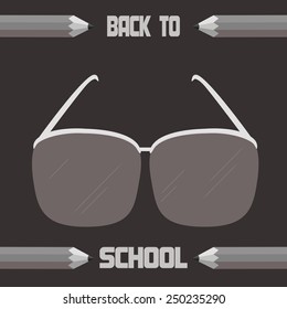 a grey background with text and glasses