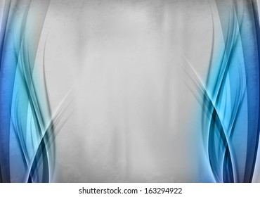 grey background with two blue sides