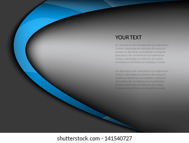 grey background vector illustration blue line curve graphic for text and message board for website design