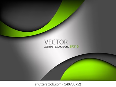 grey background vector illustration green line dimension overlap lighting bright modern graphic for text and message design