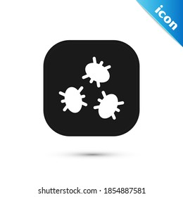 Grey Bacteria icon isolated on white background. Bacteria and germs, microorganism disease causing, cell cancer, microbe, virus, fungi.  Vector