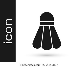 Grey Badminton shuttlecock icon isolated on white background. Sport equipment.  Vector Illustration