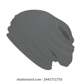 Grey baggy hat. vector illustration
