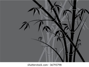 grey bamboo artwork