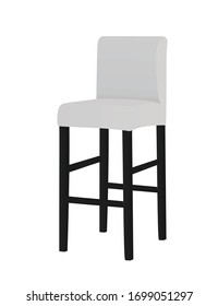 Grey  bar chair. vector illustration