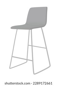 Grey bar chair. vector illustration