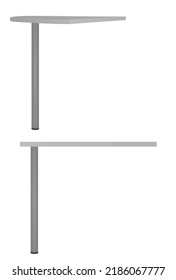 Grey bar table. vector illustration