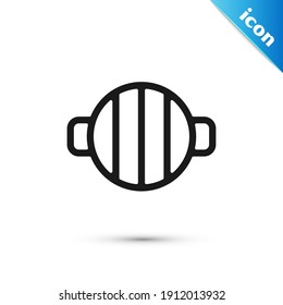 Grey Barbecue grill icon isolated on white background. BBQ grill party.  Vector