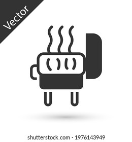 Grey Barbecue grill icon isolated on white background. BBQ grill party.  Vector