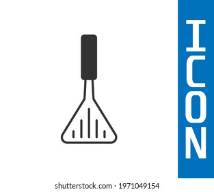 Grey Barbecue spatula icon isolated on white background. Kitchen spatula icon. BBQ spatula sign. Barbecue and grill tool.  Vector