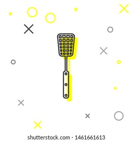 Grey Barbecue spatula line icon isolated on white background. Kitchen spatula icon. BBQ spatula sign. Barbecue and grill tool. Vector Illustration