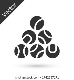 Grey Baseball ball icon isolated on white background. Vector