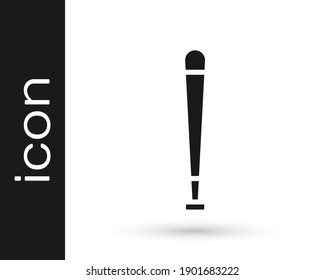Grey Baseball bat icon isolated on white background. Sport equipment.  Vector Illustration