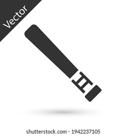 Grey Baseball bat icon isolated on white background. Vector