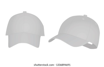Grey baseball cap. vector illustration