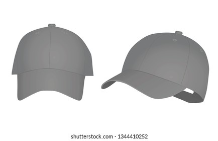 Grey baseball cap. vector illustration