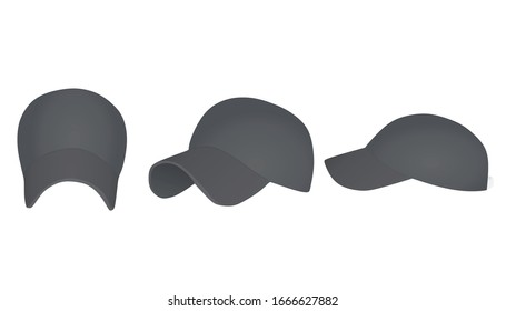Graue Baseballkappe. Vektorillustration