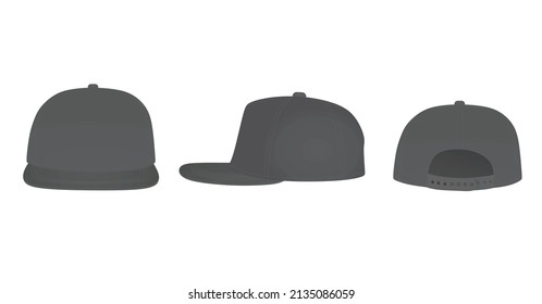 Grey baseball cap. vector illustration