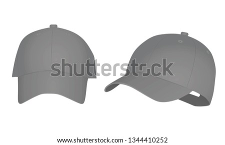Grey baseball cap. vector illustration