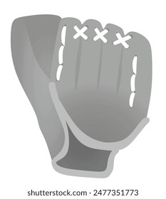 Grey baseball glove. vector illustration