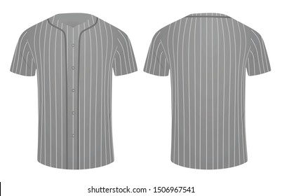 Grey baseball shirt. vector illustration
