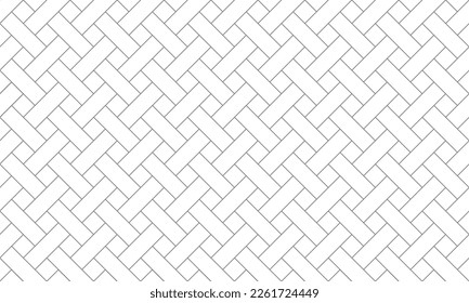 Grey basket weave simple pattern. Vector Background.  