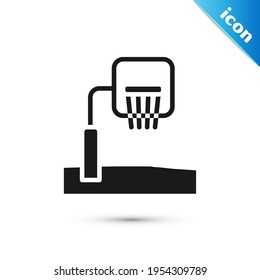 Grey Basketball backboard icon isolated on white background.  Vector