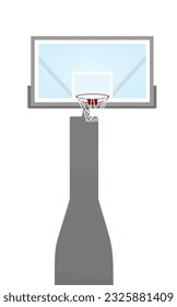 Grey  basketball basket. vector illustration
