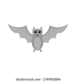 Grey Bat Cartoon vector design