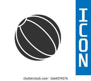 Grey Beach ball icon isolated on white background.  Vector Illustration