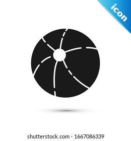Grey Beach ball icon isolated on white background.  Vector Illustration