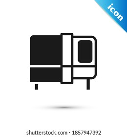 Grey Bed icon isolated on white background.  Vector