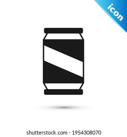 Grey Beer can icon isolated on white background.  Vector