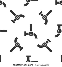 Grey Beer tap icon isolated seamless pattern on white background.  Vector Illustration