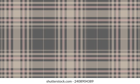 Grey and beige check plaid in the grey background