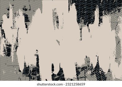 Grey beige grunge texture. A pattern of blots, splashes of paint. Vector abstract drawing