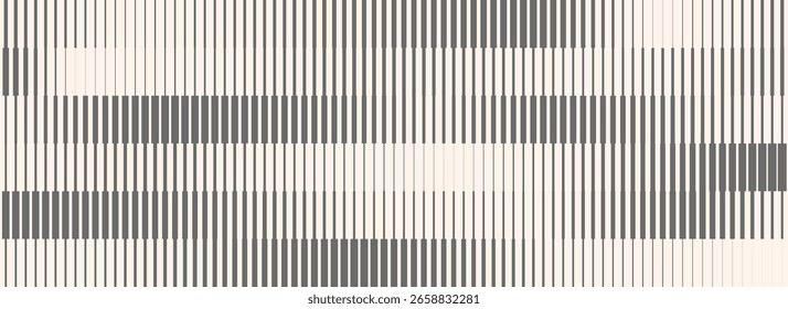 Textura degradada a rayas grises y beige. Fondo de gradación de línea de desvanecimiento. Repitiendo el fondo del patrón de tiras. Fondo de pantalla de líneas paralelas. Superposición de patrón de halfton de Vector. Concepto de efecto Doppler