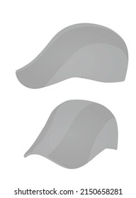 Grey beret cap. vector illustration