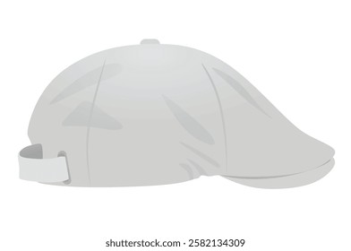 Grey  beret cap. vector illustration