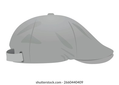 Grey beret cap. vector illustration	