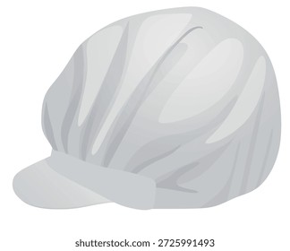 Grey beret cap. vector illustration