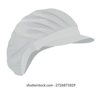 Grey beret cap. vector illustration