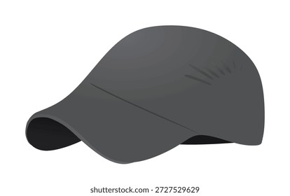 Grey beret cap. vector illustration
