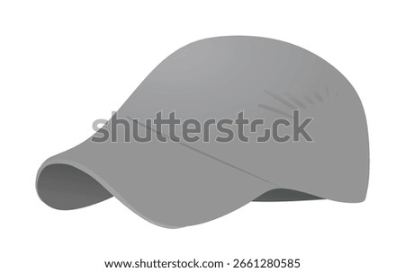 Grey beret cap. vector illustration	