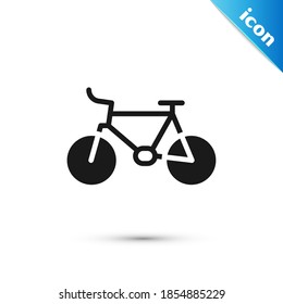 Grey Bicycle icon isolated on white background. Bike race. Extreme sport. Sport equipment.  Vector